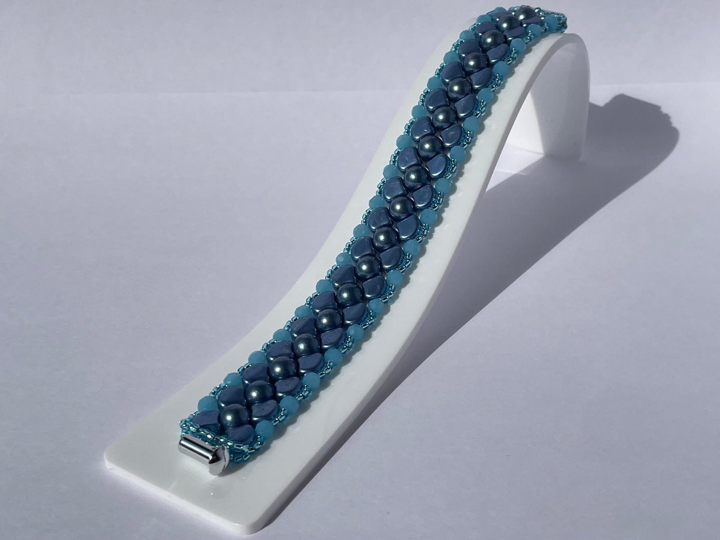 Long length image of bracelet on stand