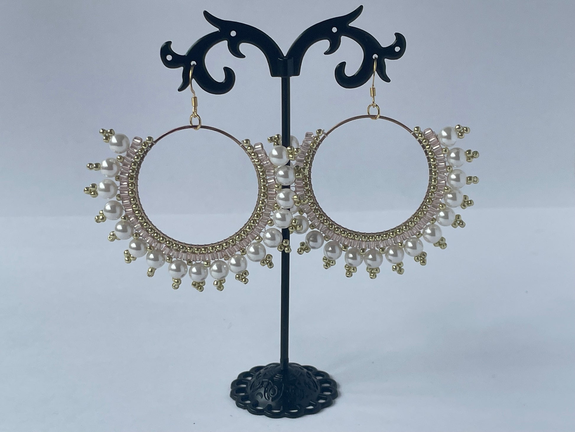 Image of earrings on stand