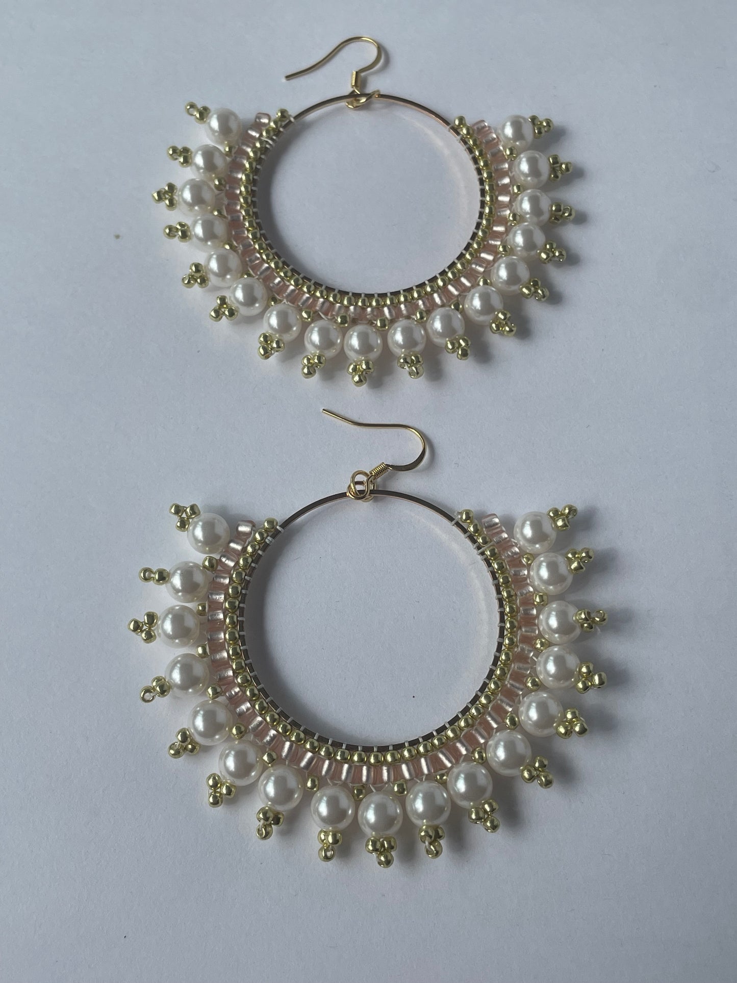 Image of earrings from above