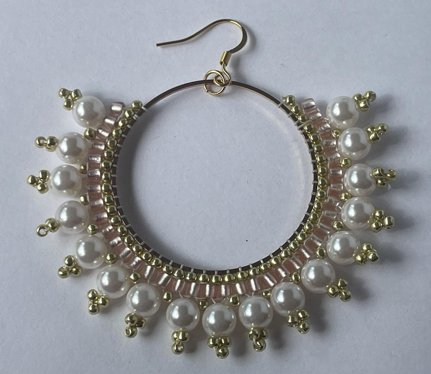 Close up image of earring from above