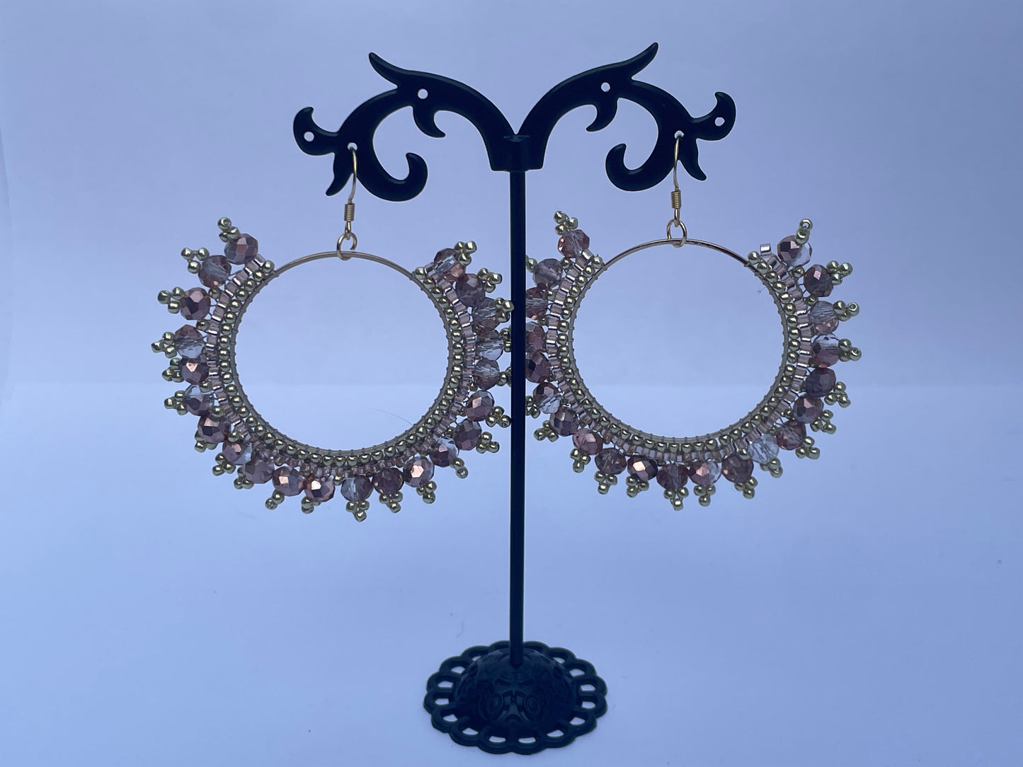 Image of earrings on stand