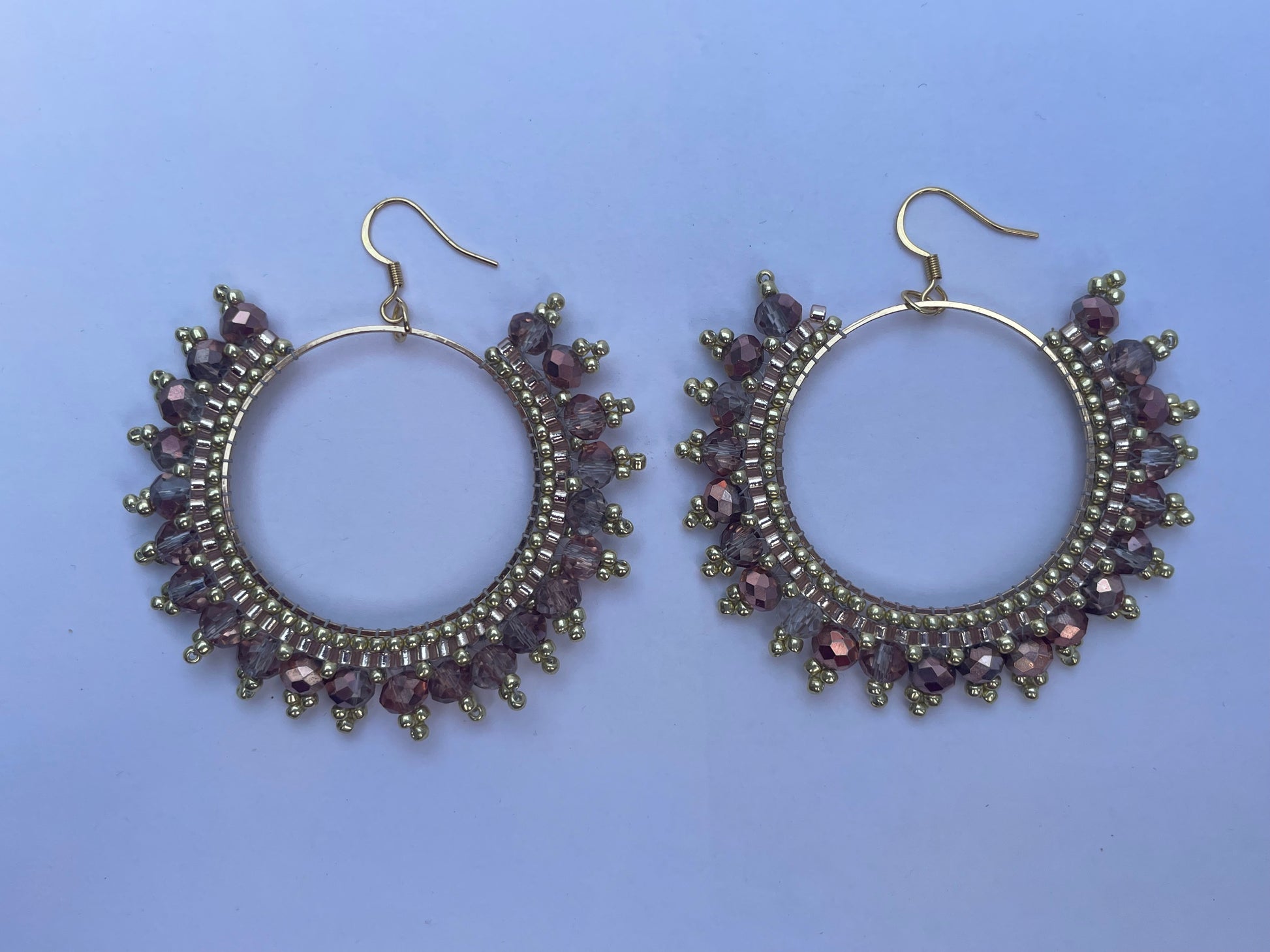 Image of earrings from above